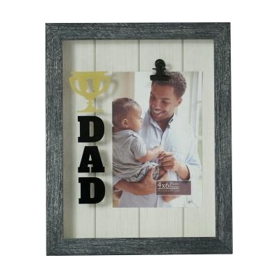 China Wholesale Customized Vintage 8x10 Picture Frame Display Medals Bouquet Memory Shadow Box Table Wall Hanging And Case For My Best Dad Father's Day Gift for sale