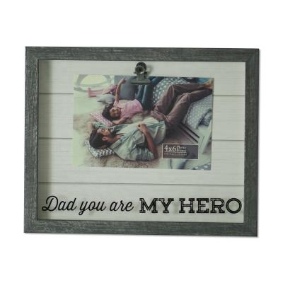 China Wholesale Vintage 8x10 Tabletop Picture Frame With Clip My OEM Memory Shadow Gift Printed Box Frames Hero Dad Father's Day Lodge for sale