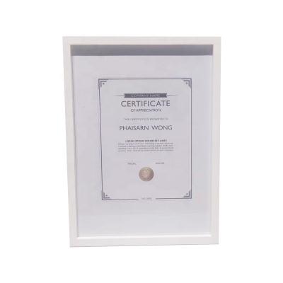 China Factory Customized Wooden Frame White Picture Frame Display And Wall Hanging A4 11x14 Wall Hanging Certificate Document Diploma Frames for sale