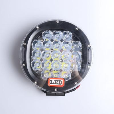 China Automotive 105w Round Led Working Light Black Red 7 Inch Led Offroad Work Lighting for sale