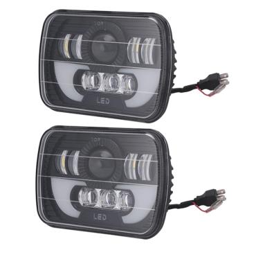 China 6 Inch Automotive 6x7 Led Headlight Square Hi/Lo Driver-Beam Light With DRL 5x7 Headlight Conversion Kit for sale