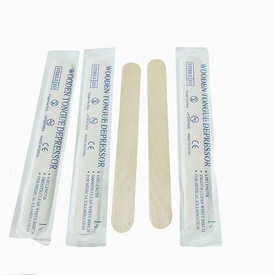 China Birch CE Certification Spatula Wooden Single Sterilized Disposable Medical Spatula for sale