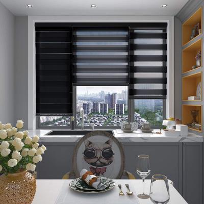 China iFamy Minimalist Zebra Blinds Cordless Shangri-La Roller Blind Window Blinds for sale