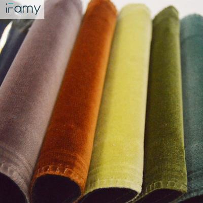 China Anti-static 100% cotton crushed velvet fabric upholstery sofa fabric wholesale colorful durable curtain for sale