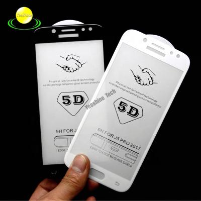 China Mobile Phone 5D Full Coverage Tempered Glass Screen Cold Cutout Protector For Samsung Galaxy J5 pro for sale