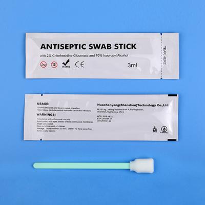 China Skin Cotton CHG Swabsticks Disposable Prepared Swab Applicator for sale