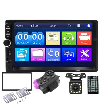 China Universal Car Stereo 7 Inch 2din HD Touch Screen MP5 Multimedia Player Mirror Link Rear View Camera Dual 2 Din Car Stereo 7018B for sale