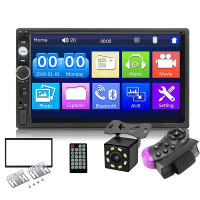 China Universa 7 Inch HD Touch Screen Dual 2 Din Car Stereo MP5 Player Mirror Link BT Rear Camera 7010B Car Stereo 7010B for sale