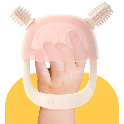 China Milk Tooth Clean Newborn Teeth First Brush Infant Baby Training Silicone Tooth Cleaner Handguard Teether For Kids for sale