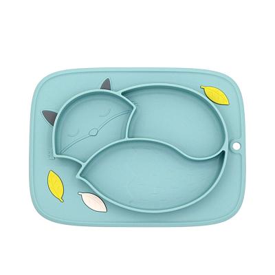 China BPA Free Baby Suction Feeding Dish BPA Free Silicone Food Bowl Newborn Food Grade Non Slip Place Mat Infant Learning Tableware for sale