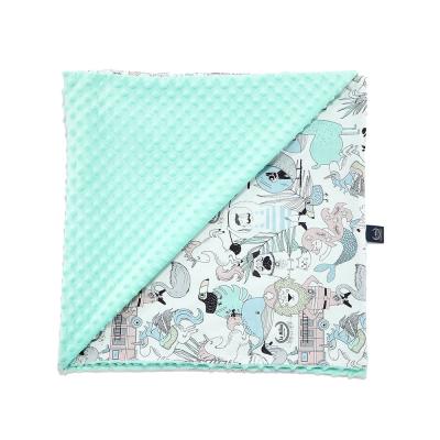 China Wholesale Breathable Super Soft Polyester Stitch 100% Minky Baby Blanket For Newborn for sale