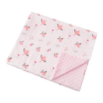 China Wholesale Breathable Soft Touch Cotton Plush Stitch Baby Minky Blanket for sale