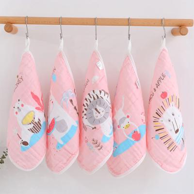 China Child Safe Muslin Adjusts Face Towel Cotton Baby Handkerchief Children Infant Burp Cloth Newborn Plain High Density Solid Muslin Face Towel for sale