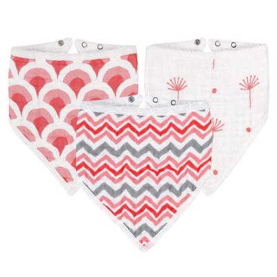 China 100% BPA Muslin Cotton Baby Bibs Baby Bandana Drool Free Bibs for sale