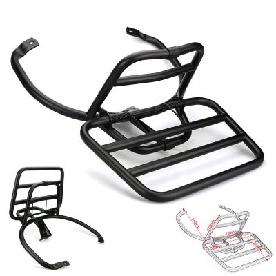 China Motorcycle Luxury Accessories Universal Black Stainless Steel Rear Rack Fordable for sale