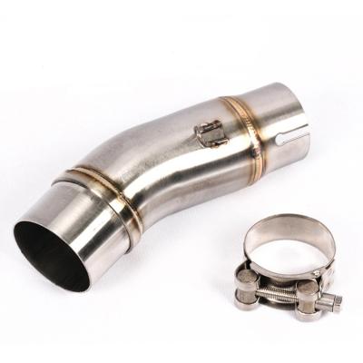 China Good Quality Motorcycle Stainless Steel Slip On Exhaust Contact Middle Pipe for sale