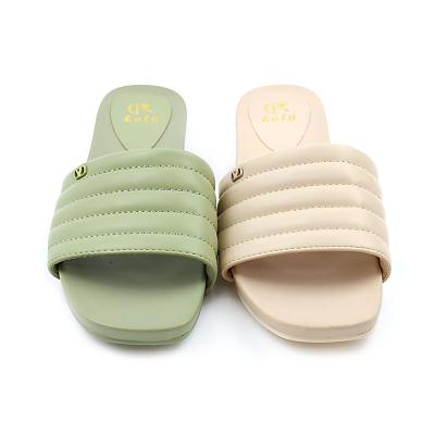 China CUSHIONING Non-slip Slides Slippers Women's Sandals Soft Bottom Flat Summer Sale Simple Women's Shoes For Ladies for sale