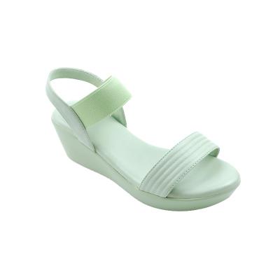 China Factory Direct Sales Comfort Women's Pumps Soft Bottom Wedges Sandals Anti-Slippery Bulky Elastic Strap Ladies Sandals For Women for sale