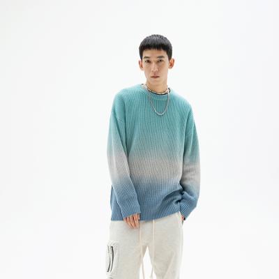 China Anti-wrinkle Spring Gradient Crew Neck Fashion Winter Pullover Loose Men Autumn Sweaters for sale