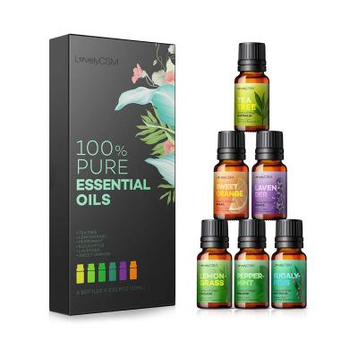 China Wholesale High Quantity Essential Oil Gift Set Orange Natural Organic Pure Diffuser Set Peppermint Essential Oil Aromatherapy Oil for sale