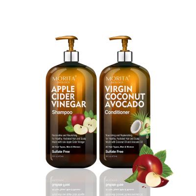 China Wholesale OEM Organic Biotin Karatin Apple Cider Vinegar Shampoo Hair Growth Coconut Conditioner Anti-itching Paraben Sulfate Free Shampoo for sale