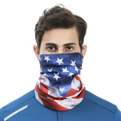 China Eco-Friendly Recyclable JB Polishes New 25*50CM 100% Polyester Fleece America Flag Face Shield Neck Cuff Seamless Bandana Outdoors for sale