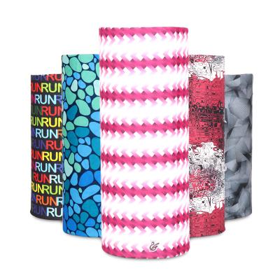 China High Quality Multifunctional Used Outdoor Printed Promotional Seamless Tube Polyester Head Wrap Sports Bandana Head Wrap for sale