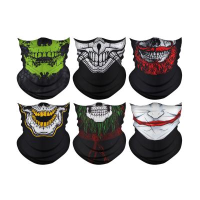 China Eco-friendly Recyclable 6 Pcs Mix Multifunction Neck Cuff Polyester Headwear Camouflage Bandanas Face Mask Thick Leathers for sale