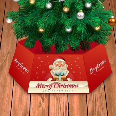 China Hot Selling Chirstmas Decor Christmas Tree Skirt Plaid Christmas Tree Stand Base for sale