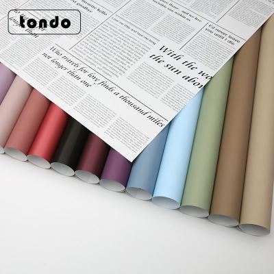 China Flower Gift Wrapping Tondo Double Side Waterproof Floral Paper Plastic Flower Wrapping Wrapping Paper for sale