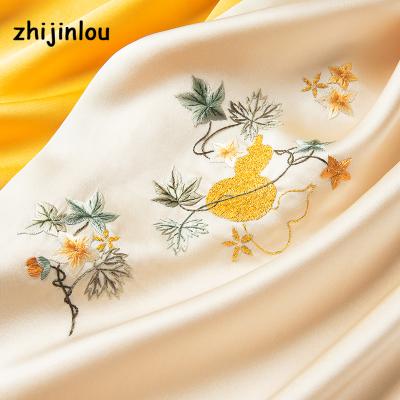 China New Design Elegant Embroidery Zhijinlou Silk Scarves For Gift for sale