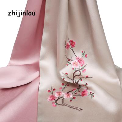 China New Design Silk Embroidery Zhijinlou Silk Scarves For Gift for sale