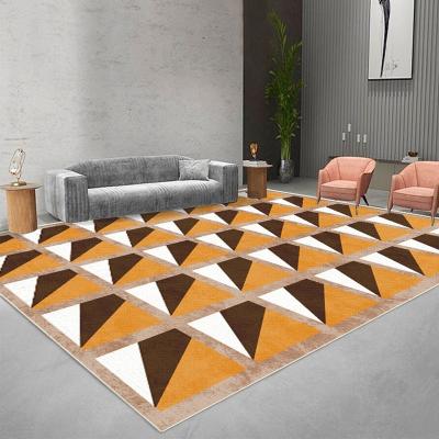 China KAILI Modern Style Checker Rug Washable Digital Printed Area Rug for Maker Living Room Rugs and Blankets for sale