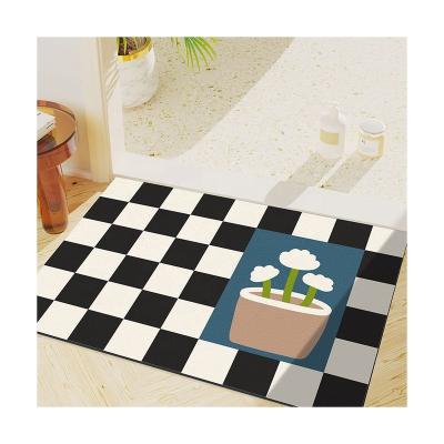 China Hot Sale Bathroom Mats Rugs Digital Printed Carpets Washable Area Rug For Living Room Washable Rubber Mats for sale