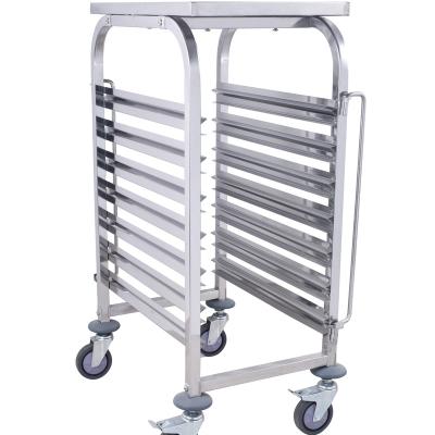 China Good Price Hotel Bakery Rack Ovens Forgn Pan Stainless Steel Bakery Tray Rack Trolley with Tabletop Bakery Rack Cooling Cart (7pan) for sale