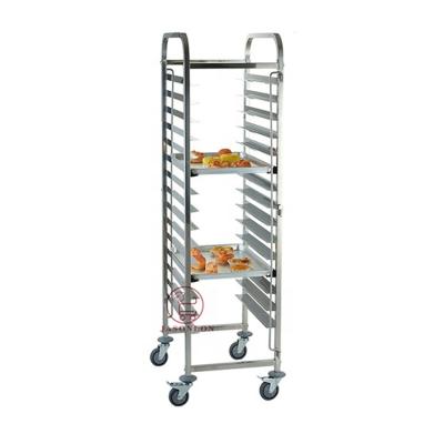 China Hotel Pizza Cake Trolley Bakery Trolley Aluminum Alloy 60*40cm Pan (16 Pan) 0.8mm for Stainless Steel Bakery Racks for sale