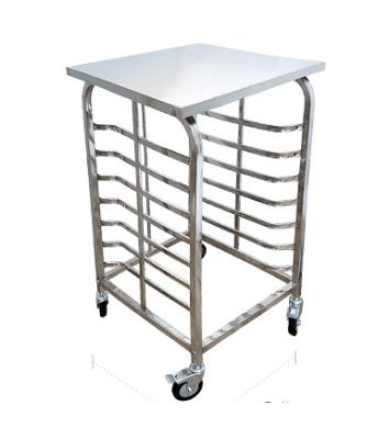 China Hotel 7 Panbakery Rack Ovens With Table Pizza Cake Trolley Bakery Bread Baking Trolley Pan Tray Trolley 60*40cm For Bakeries for sale