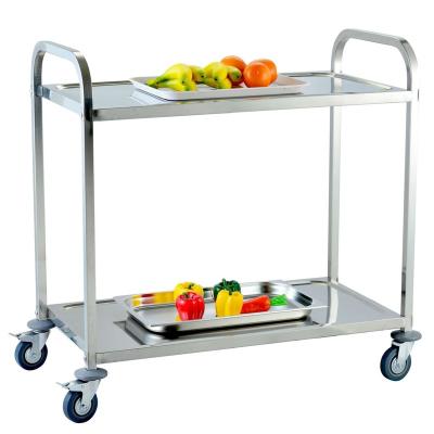 China Hotel Hotel Catering Cleaning Cart With 3 Tier Trolley Stainless Steel Serving Cart for sale