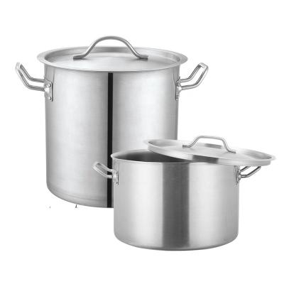 China Hotel high body 03 style 360*360 commercial grade stock pots stainless steel cookware pot large cooking pots for restaurant for sale