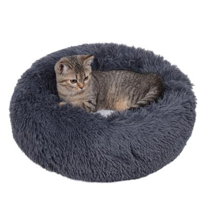 China Many Colors Sustainable Washable Ultra Soft Washable Round Plush Dog Pet Bed Memory Foam Bed For Dogs And Cats for sale