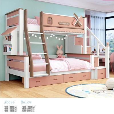 China Hot-selling modern fashion new high quality wooden children's bedroom furniture, solid wood, log 1 set modern kids room furniture customized for sale