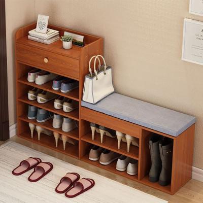 China Adjustable Modern Shoe Rack Cabinet Wooden Shoe Storage Cabinet (Waist) Living Room Furniture Shoe Rack Designs for sale