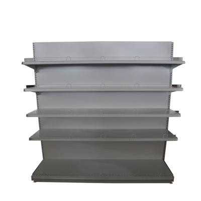 China Shopping Mall Single Sided Hot Sale Customized Supermarket Shelf Supermarket Wooden Shelves Steel Wood for sale