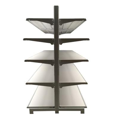 China Single Sided Metal Display Rack Supermarket Shelves Single And Double Sided Supermarket Rack Shelf for sale