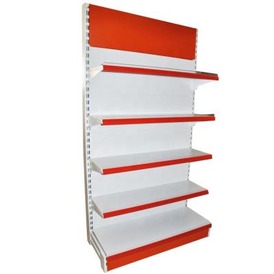 China Back Panel Single Sided Flat Shelf Racks For Shops Supermarket Racks For Supermarket Supermarket Rack for sale