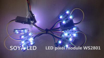 China Decoration for Indoor Use 36mm 12V Square Digital RGB LED Pixels Accessible Modules (Strand of 20) - WS2801 for sale