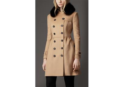 China Simple Winter Warm Fur collar Wool Blend Coats Women Teenage Girls Clothes for sale