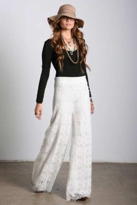 China Retro Inspired Womens Long Pants for sale