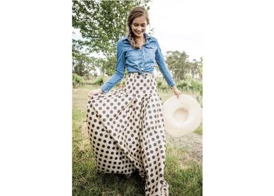 China Girls Waltzing Matilda Ball Skirt Dot Stretch Drop Waist Maxi Skirt for sale