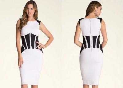 China Bodycon Back Zip Closure Classy Cocktail Dress Coated Patchwork for sale